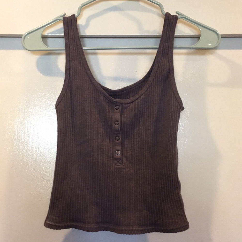 Wild fable lavender tank top with buttons.